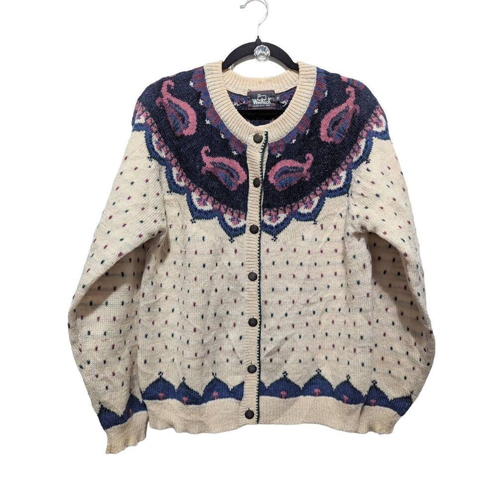 Woolrich Vintage Wool Blend Cardigan Medium